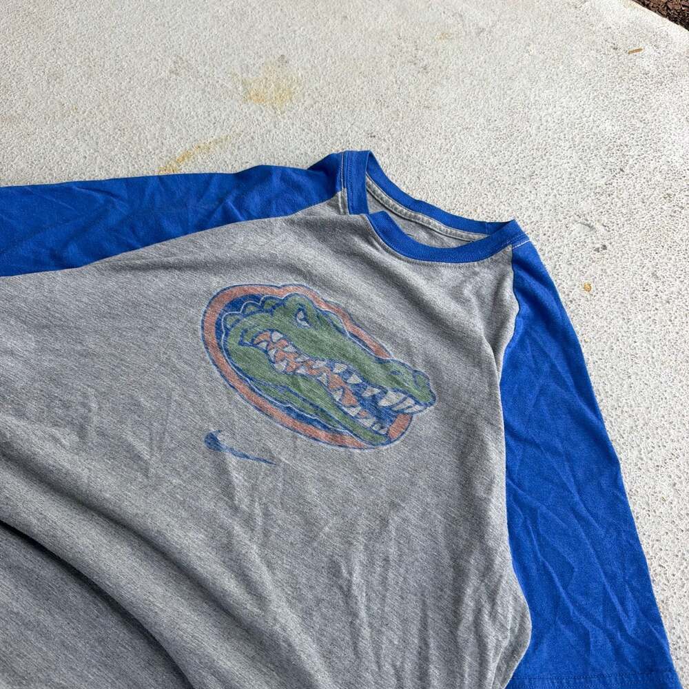 Nike Florida Gators NCAA College Regular Fit Tri-Blend Raglan Short Sleeve T-Shi